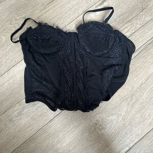 Garage Black Lace Crop Top